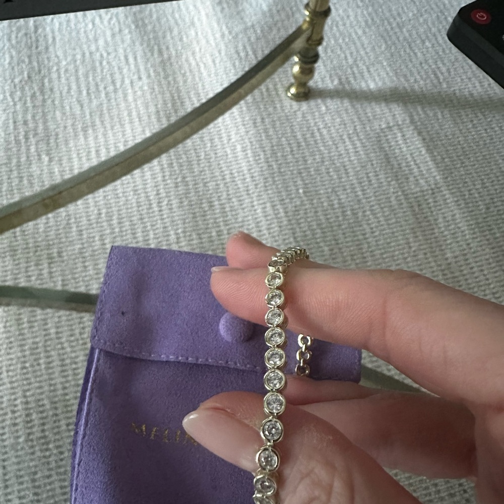 Melinda Maria Bezel Set Tennis Bracelet